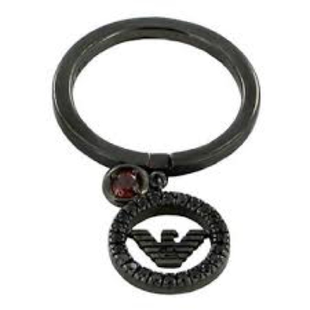 Emporio Armani Dangly Black Ring Size 6.5